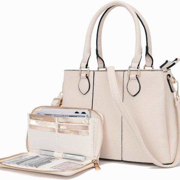 Purses and Wallet Set for Women Crossbody Top Handle Tote Satchel PU Leather Sho